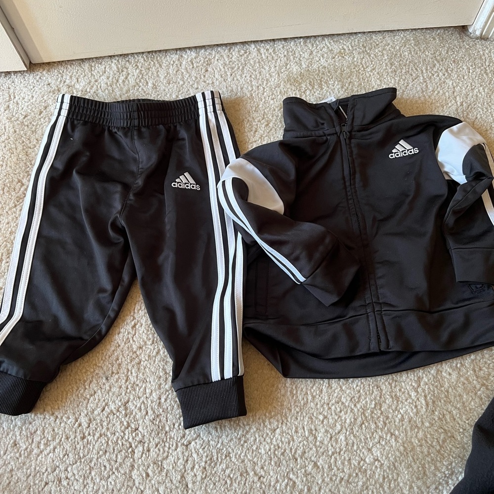 Adidas tracksuit top and bottom